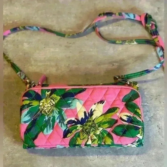 Vera Bradley‎ Mini Hipster Crossbody Tropical Paradise Quilted Purse LIKE NEW - Picture 3 of 7